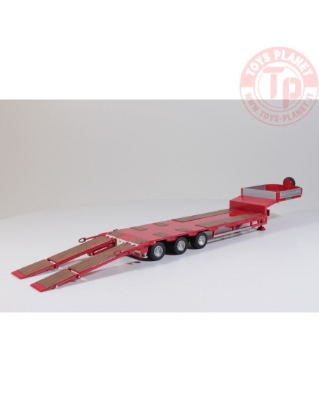 Goldhofer low-loader 3 axle red TEKNO 55012 TEKNO