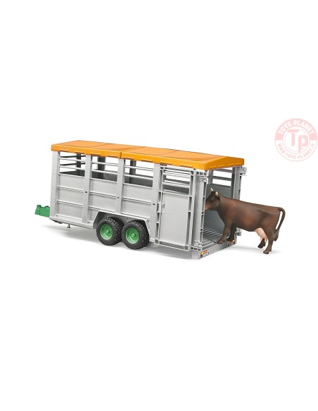 Rimorchio Trasporto Animali Con 1 Mucca BRUDER 02227 BRUDER Rimorchio Trasporto Animali Con 1 Mucca BRUDER 02227 BRUDER