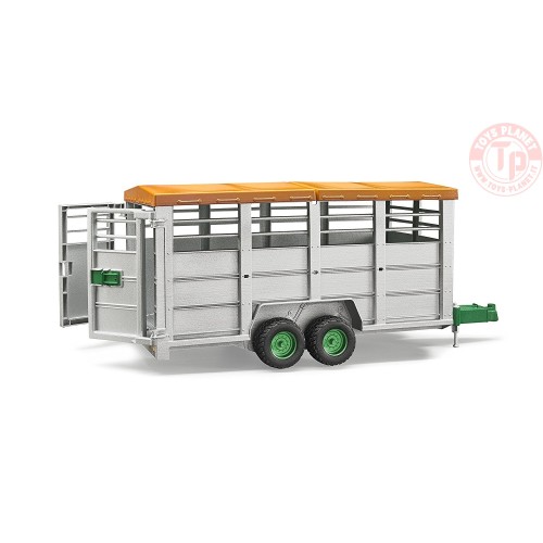 Rimorchio Trasporto Animali Con 1 Mucca BRUDER 02227 BRUDER