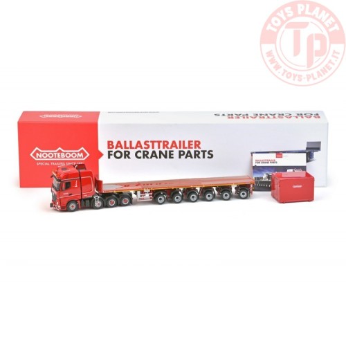 MB Actros Gigaspace 8x4 Nooteboom Ballastrailer 6assi + container 527.49.95 IMC MODELS