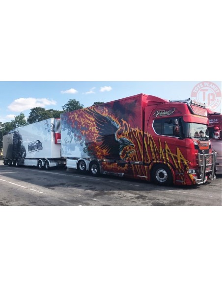 Scania S-serie Highline Swedish combination - Ristimaa Firebird TEKNO 72255 TEKNO Scania S-serie Highline Swedish combination - Ristimaa Firebird TEKNO 72255 TEKNO