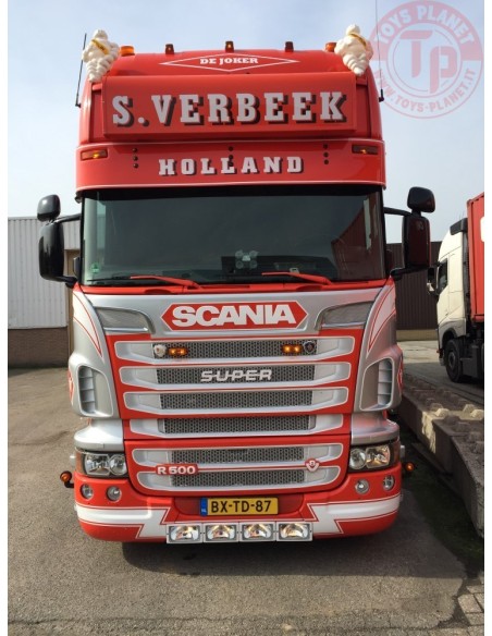 Scania R-serie Topline centinato 3 assi - VERBEEK TEKNO 71529 TEKNO Scania R-serie Topline centinato 3 assi - VERBEEK TEKNO 71529 TEKNO