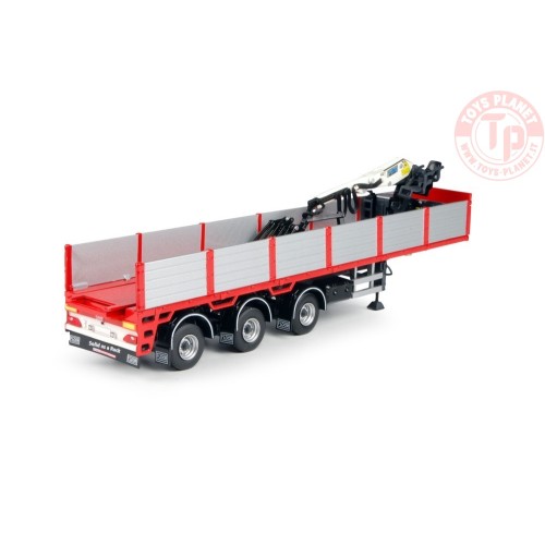 RIMORCHIO CON GRU E SPONDE 3 ASSI TEKNO 68058 TEKNO