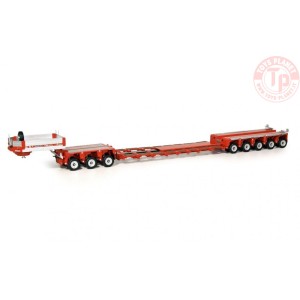 Goldhofer XLE-8 extendible trailer 3+5 axle RED TEKNO 59460 TEKNO