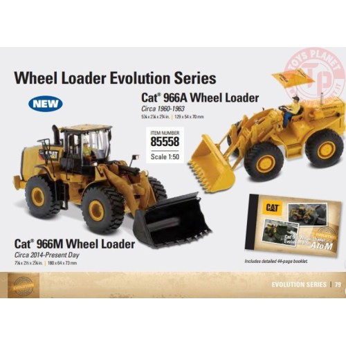 Cat 966A Wheel Loader + Cat 966M Wheel Loader DIECAST MASTER 85558 DIECAST MASTERS