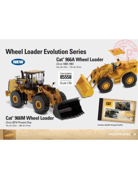 Cat 966A Wheel Loader + Cat 966M Wheel Loader DIECAST MASTER 85558 DIECAST MASTERS