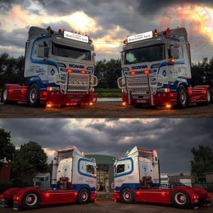 Set 2 Scania R-Streamline 4x2 trekkers - Bastiaansen TEKNO 73172 TEKNO