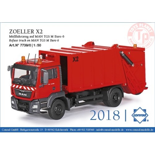 MAN TGS M Euro 6 ZOELLER X2 Refuse truck on CONRAD 7739/0 CONRAD