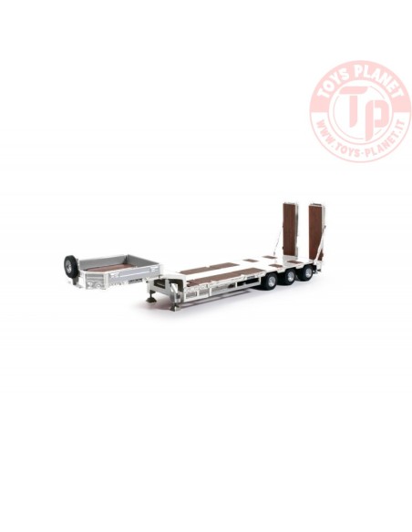 Semirimorchio 3assi Goldhofer con rampe - BIANCO TEKNO 72529 TEKNO