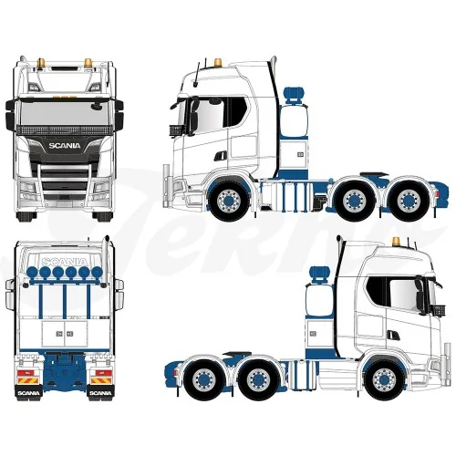 Scania S-serie Highline 6x4 - Under blue chassis