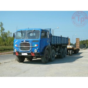 FIAT 690 8x2 blu con rimorchio pianale GOLDEN OLDIES GOLDEN OLDIES