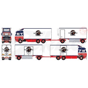 Scania 2-serie motorwagen met 2-assige aanhanger - Nielsen, Bjarne TEKNO 73875 TEKNO