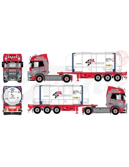 Scania NGS R-serie Highline with Swap tankcontainer - SL Logistics TEKNO 74875 TEKNO