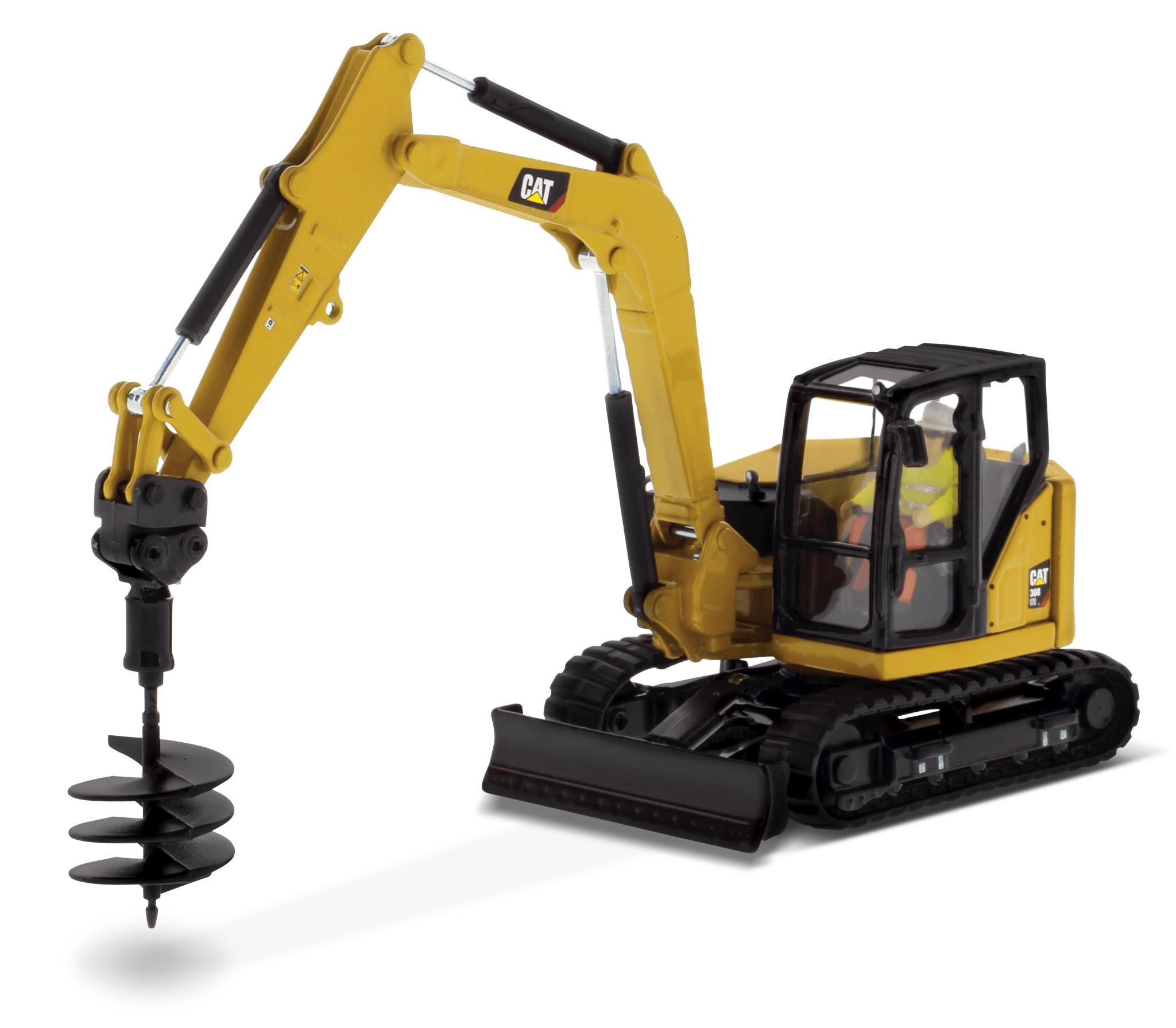 CATERPILLAR 568 LL avec pince à grumes accompagnée d'une figurine et d CATERPILLAR 568 LL avec pince à grumes accompagnée d'une figurine et d