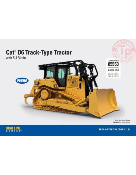 Cat D6 Track-Type Tractor with SU Blade DIECAST MASTERS 85553 DIECAST MASTERS