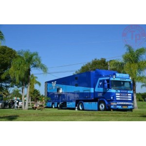 Scania serie 4 camper-trailer - JJ Verweij TEKNO 74406 TEKNO