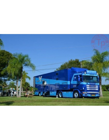 Scania serie 4 camper-trailer - JJ Verweij TEKNO 74406 TEKNO