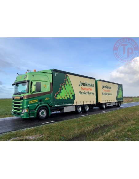 Scania NG R-serie Highline rigid truck with trailer and Moffet forklift truck - Jonkman TEKNO 75462 TEKNO
