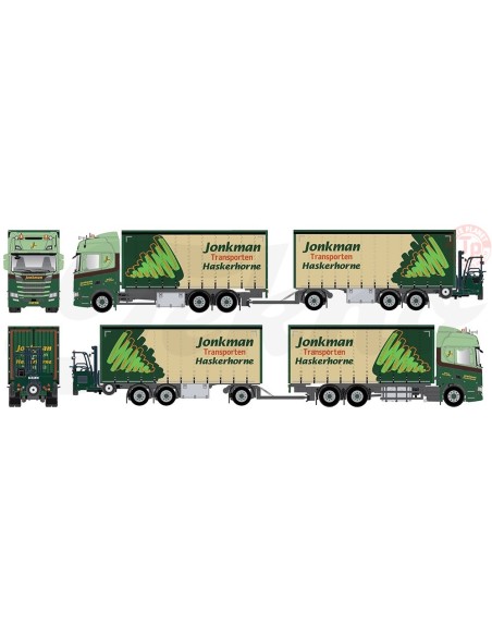 Scania NG R-serie Highline rigid truck with trailer and Moffet forklift truck - Jonkman TEKNO 75462 TEKNO