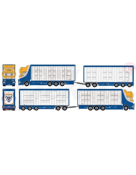 Scania R-serie Topline with livestock Swedish Resin combination - Friberg TEKNO 73372 TEKNO