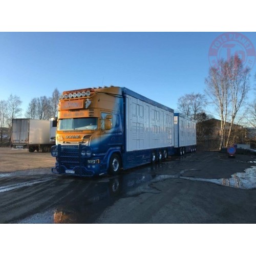 Scania R-serie Topline with livestock Swedish Resin combination - Friberg TEKNO 73372 TEKNO