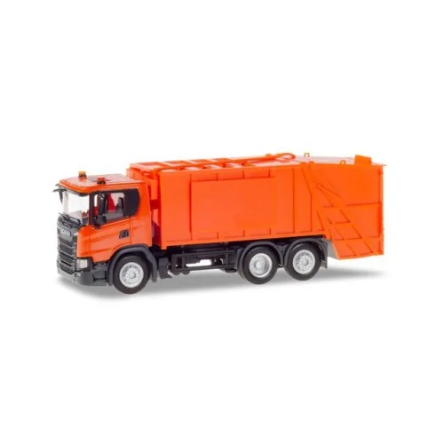 Scania CG 17 garbage truck, orange HERPA 309837 HERPA 1:87