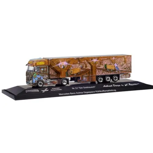 Mercedes-Benz Actros Gigaspace refrigerated box semitrailer - The Gold Rush HERPA 122009 HERPA 1:87