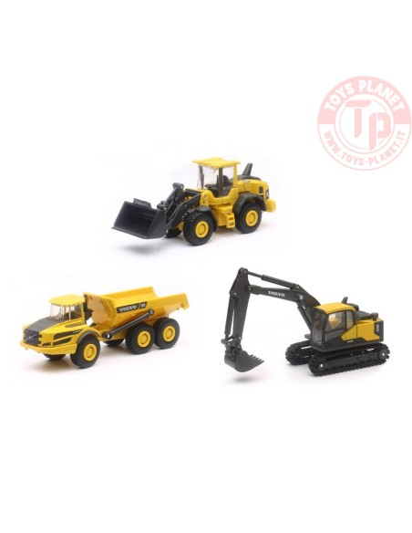 SET 3 VEICOLI CANTIERE VOLVO 1:55 NEWRAY 32095 Home