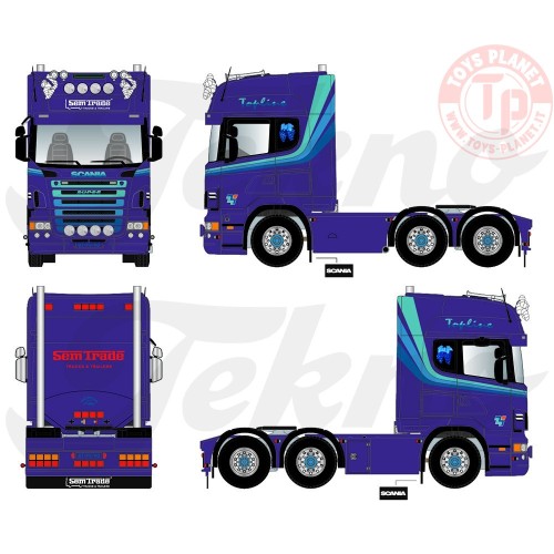 Scania R-serie Topline con rimorchio frigor 3 assi - Semtrade TEKNO 76247 TEKNO
