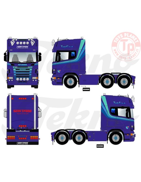 Scania R-serie Topline con rimorchio frigor 3 assi - Semtrade TEKNO 76247 TEKNO