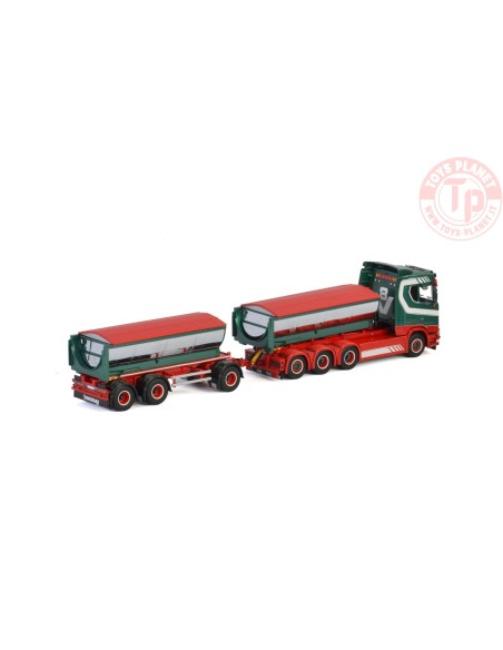 SCANIA S NORMAL CS20N 8x4 RIGED TRUCK DRAWBAR HOOKLIFT SYSTEM + HOOKLIFT CONTAINER ASPHALT - Brodda Akeri WSI 01-2898 WSI MODELS SCANIA S NORMAL CS20N 8x4 RIGED TRUCK DRAWBAR HOOKLIFT SYSTEM + HOOKLIFT CONTAINER ASPHALT - Brodda Akeri WSI 01-2898 WSI MODELS