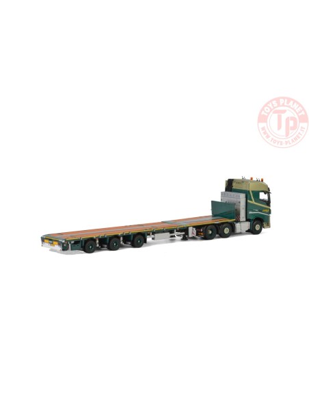 VOLVO FH4 GLOBETROTTER 6X2 TWIN STEER MEGATRAILER FLAT - 3 AXLE - Bolk Transport WSI 01-2871 WSI MODELS