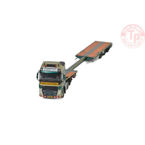 VOLVO FH4 GLOBETROTTER 6X2 TWIN STEER MEGATRAILER FLAT - 3 AXLE - Bolk Transport WSI 01-2871 WSI MODELS