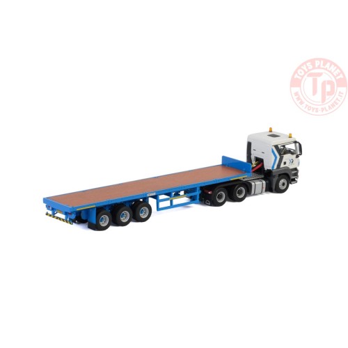 MAN TGS L 6x4 FLAT BED TRAILER - 3 AXLE - Bok Seng WSI 01-2926 WSI MODELS