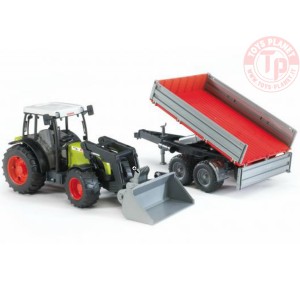 Claas nectis 267F con Rimorchio e Benna Bruder 02112 BRUDER