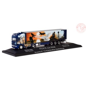 Scania R '13 TL refrigerated semitrailer "Pille / Peace not War" HERPA 122016 HERPA 1:87