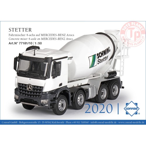 STETTER Fahrmischer 4-achs auf MERCEDES-BENZ Arocs Ausführung: SCHWING STETTER CONRAD 78131/01 CONRAD