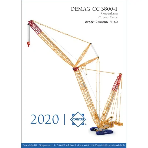 DEMAG CC 3800-1 Crawler Crane CONRAD 2744/05 CONRAD