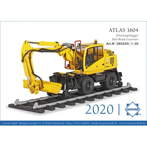 ATLAS 1604 escavatore gommato per ferrovie CONRAD 2933/05 CONRAD