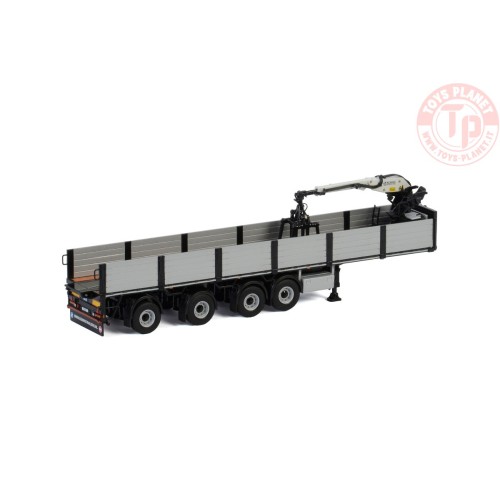 BRICK TRAILER BLACK - 4 AXLE - Premium Line WSI 04-2088 WSI MODELS