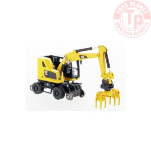 Caterpillar M323F escavatore gommato ferroviario - Safety yellow DIECAST MASTERS 85661 DIECAST MASTERS