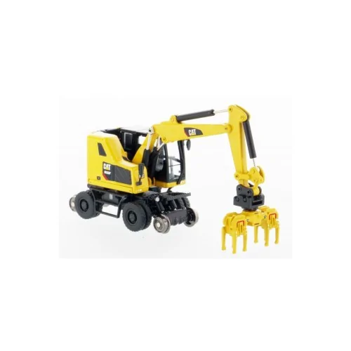 Caterpillar M323F escavatore gommato ferroviario - Safety yellow DIECAST MASTERS 85661 DIECAST MASTERS