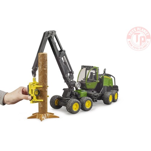 Harvester John Deere 1270G con 1 tronco BRUDER 02135 BRUDER