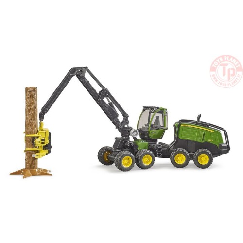 Harvester John Deere 1270G con 1 tronco BRUDER 02135 BRUDER