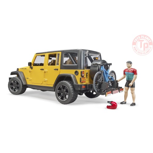 Jeep Wrangler Rubicon con mountain bike e ciclista BRUDER 02543 BRUDER