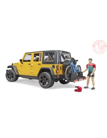 Jeep Wrangler Rubicon con mountain bike e ciclista BRUDER 02543 BRUDER