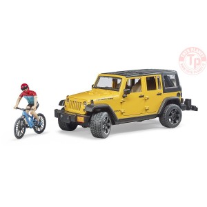 Jeep Wrangler Rubicon con mountain bike e ciclista BRUDER 02543 BRUDER
