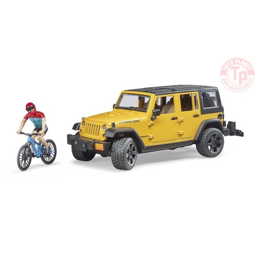 Jeep Wrangler Rubicon con mountain bike e ciclista BRUDER 02543 BRUDER