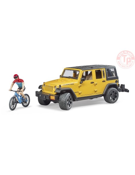 Jeep Wrangler Rubicon con mountain bike e ciclista BRUDER 02543 BRUDER