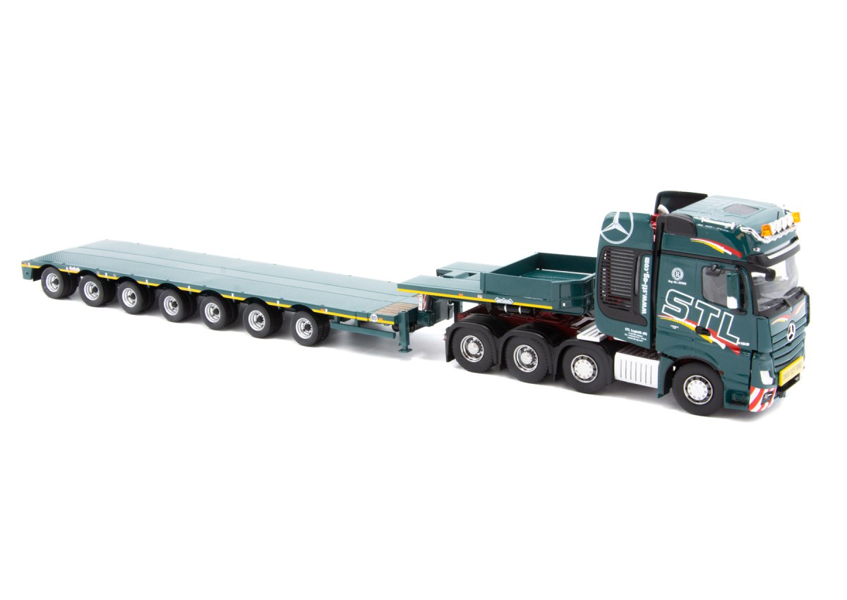 Camion IMC MODELS - Mercedes Actros Streamspace 6x4 Avec Semi Porte-engins 1/50